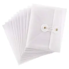 A2 White String & Button Closure Vellum Envelopes by Recollections&trade;, 10ct.