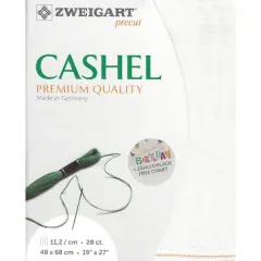 Zweigart&reg; Cashel Precut 28 Count Premium Fabric, 19" x 27" Antique White