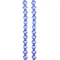Preciosa Glass Crystal Bicone Beads, 6mm by Bead Landing&trade; Sapphire