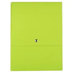 JAM Paper Vertical Kraft Snap Closure Portfolio Green