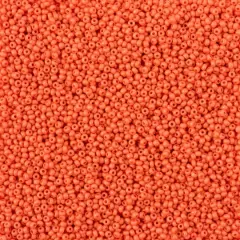 John Bead Terra Intensive 11/0 Czech Glass Seed Beads, 22g Orange Matte
