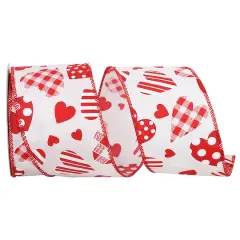 Reliant 2.5" x 10yd. Wired Hearts Designs Galore Ribbon