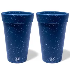 Silipint&reg; 16oz. Silicone Coffee Tumblers, 2ct. Blue Speckled