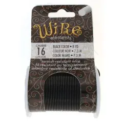 The Beadsmith&reg; Wire&trade; Elements 16 Gauge Tarnish-Resistant Wire Black