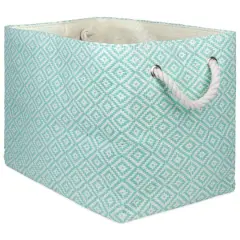 DII&reg; Medium Geo Diamond Rectangle Paper Bin Aqua