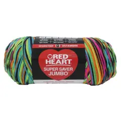 Red Heart&reg; Super Saver Jumbo Prints, Multis & Heathers Yarn Black Light