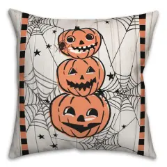 Jackolantern Stack 18" x 18" Throw Pillow