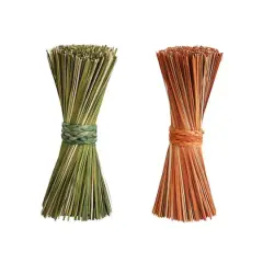 Hello Honey&reg; 12" Green & Orange Grass Bundle Set with Braided Seagrass Ties