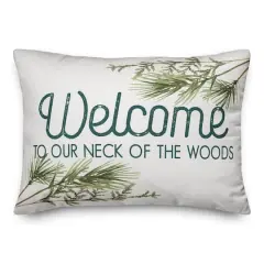 Welcome Neck of Woods 14x20 Throw Pillow