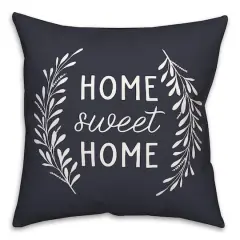 18" x 18" Home Sweet Home Versatile Throw Pillow Navy