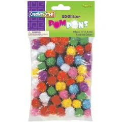 Creativity Street&reg; 1/2" Glitter Pom Poms, 6 Packs of 80