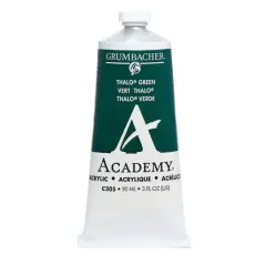 Grumbacher&reg; Academy&reg; Acrylic Paint, 3oz. C205 Thalo Green