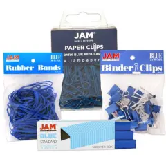 JAM Paper Desk Supply Assortment Blue