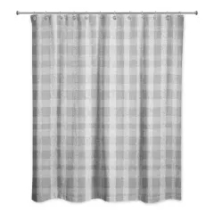 Chalky Plaid Shower Curtain Gray