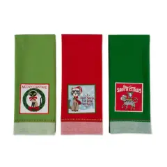 DII&reg; Christmas Kitty Embellished Dishtowel Set