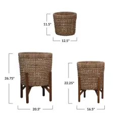 Hello Honey&reg; Rattan Planters Set