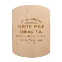North Pole Baking Co. 11" x 8" Maple Oval Cutting Board