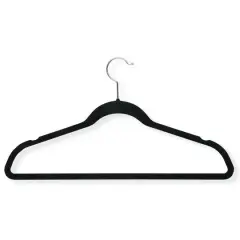 Honey Can Do Black Slim-Profile Non-Slip Velvet Hangers, 20ct.