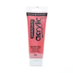 Daler-Rowney&reg; Graduate Acrylic Paint, 120mL 720 Metallic Red