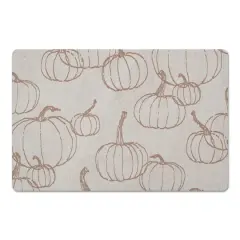 Dusty Rose Multi Pumpkin Pattern Floor Mat
