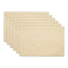 DII&reg; Tonal Recycled Cotton Slubby Rib Placemats, 6ct. Honey Gold/Off White