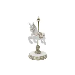 7.75" White & Gold Carousel Unicorn Tabletop D&eacute;cor by Ashland&reg;