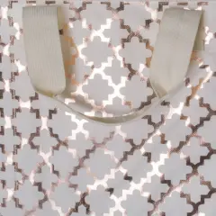 Bronze Polyester Lattice Rectangle All Purpose Storage Tote