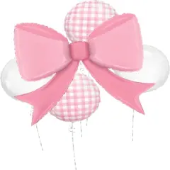 Pink Bow 5-PIece Foil Balloon Bouquet