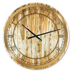 Designart the Forest I Fall Crop Glam Wall Clock