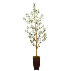 5.5ft. Olive Artificial Tree in Bronze Metal Planter