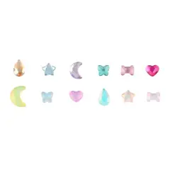 Mixed Shapes Glass Flatback Rhinestones by Bead Landing&trade; Pastel and Rainbow Mix