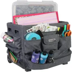 Everything Mary Flowers Rolling Craft Bag