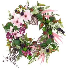 24" Succulent & Fern Wreath