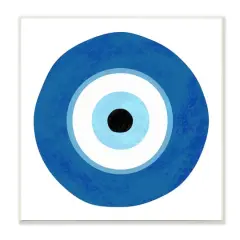 Stupell Industries Eye Centric Bold Blue Abstract Circular Dominant Shapes,12" x 12"