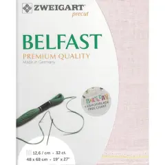 Zweigart&reg; Precut Belfast 32 Count Canvas, 19" x 27" Rose Blush