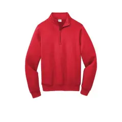 Port & Company&reg; Core Fleece 1/4 Zip Pullover Sweatshirt Red