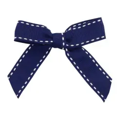 JAM Paper 5/8" Grosgrain Stitch Twist Tie Bows, 100ct.