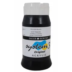 Daler-Rowney&reg; Original System 3 Acrylic, 500mL 040 Process Black