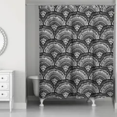 Bohemian Sketch Pattern 71" x 74" Shower Curtain