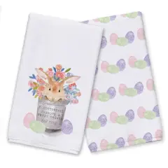 Cottontail Flowers Tea Towel - Set of 2
