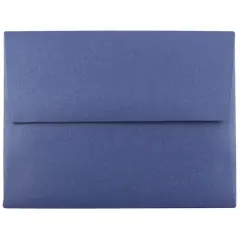 JAM Paper 4.375" x 5.75" Metallic Invitation Envelopes, 50ct. Sapphire Blue
