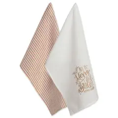 DII&reg; Assorted Merry & Bright Christmas Dishtowel Set