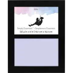 Simply Essentials&trade; 2 Opening 4" x 6" Black Collage Frame by Studio D&eacute;cor&reg;
