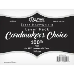 PA Paper&trade; Accents Cardmaker's Choice 100lb. White Card Layer Pack, 75 Sheets