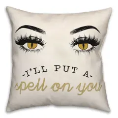 I'll Put A Spell On You Eyes Throw Pillow
