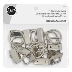 Dritz&reg; Silver 1" Key Fob Hardware, 12ct.
