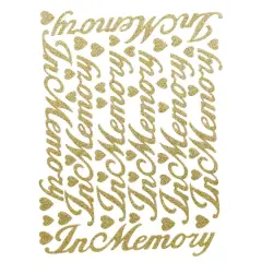JAM Paper In Memory Gold Script Floral Adhesive