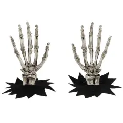 7" Skeleton Hands Halloween Window Decoration