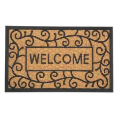DII&reg; Tuffridge Light Swirls Welcome Coir & Rubber Doormat