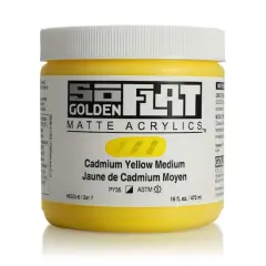 Golden&reg; SoFlat Matte Acrylic Paint, 16oz. Cadmium Yellow Medium